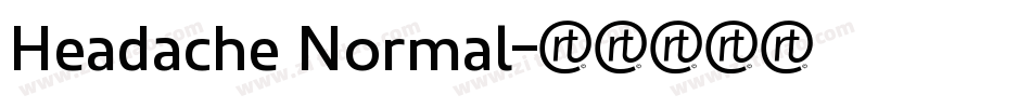 Headache Normal字体转换